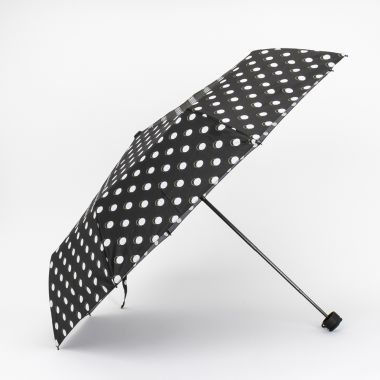 Parapluie pliable à pois noir